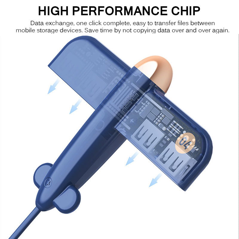4 Ports USB 2.0 HUB Aircraft Shape Splitter